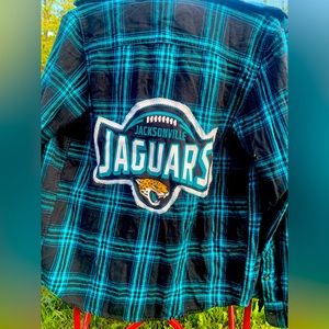 One of a kind Jacksonville Jaguars handcrafted flannel